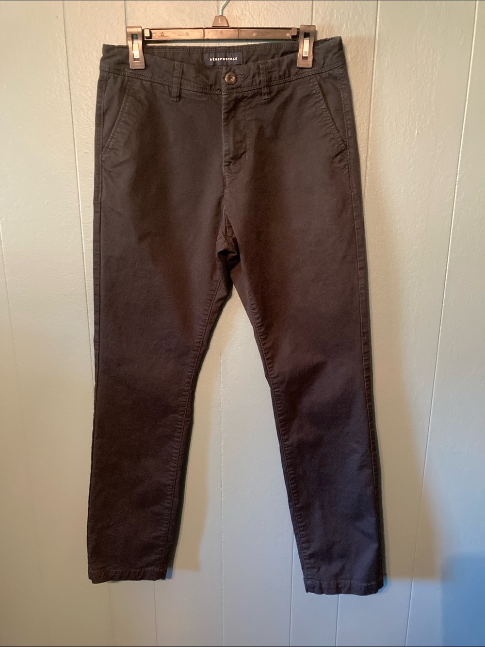 Aeropostale Men’s Black Slim Straight Chino Pants
